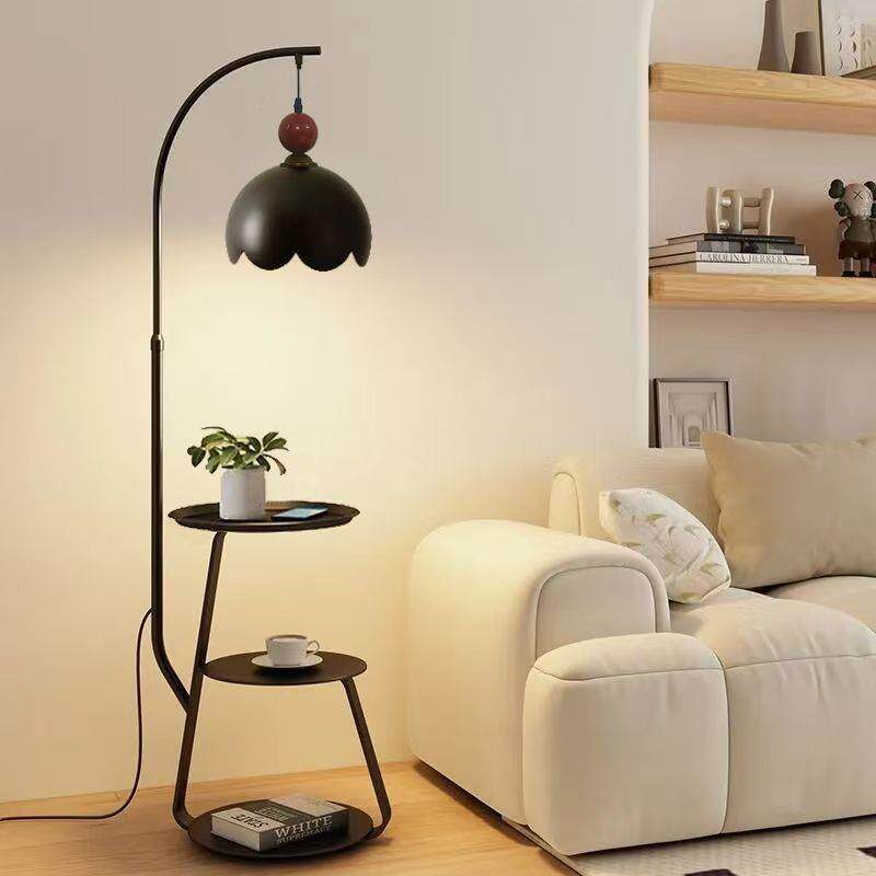 古风客电139厅沙发中角落地灯充围置物收纳一体茶几灯奶油风卧室