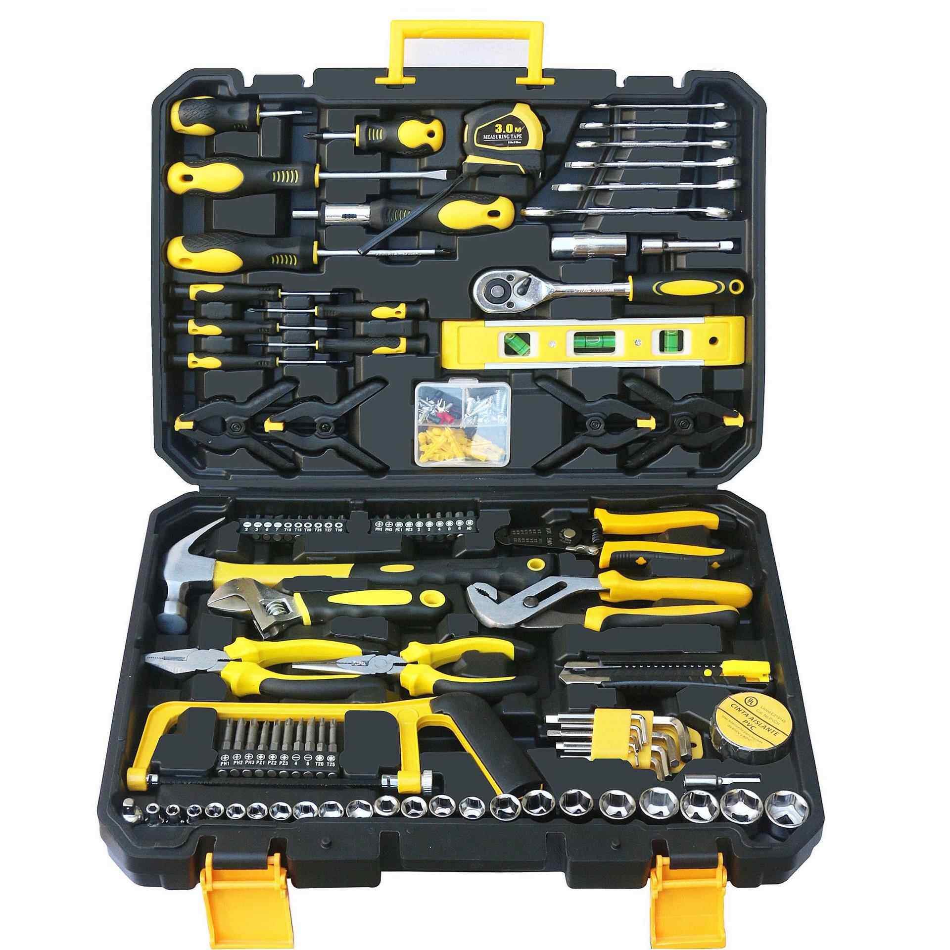 厂家直销多功能家用工具套装电工木工五金维修组合工具箱跨境爆款