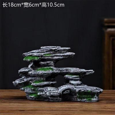 乔迁之喜装饰摆件高级感客厅鱼缸假山造景仿真石头养鱼用品小型装