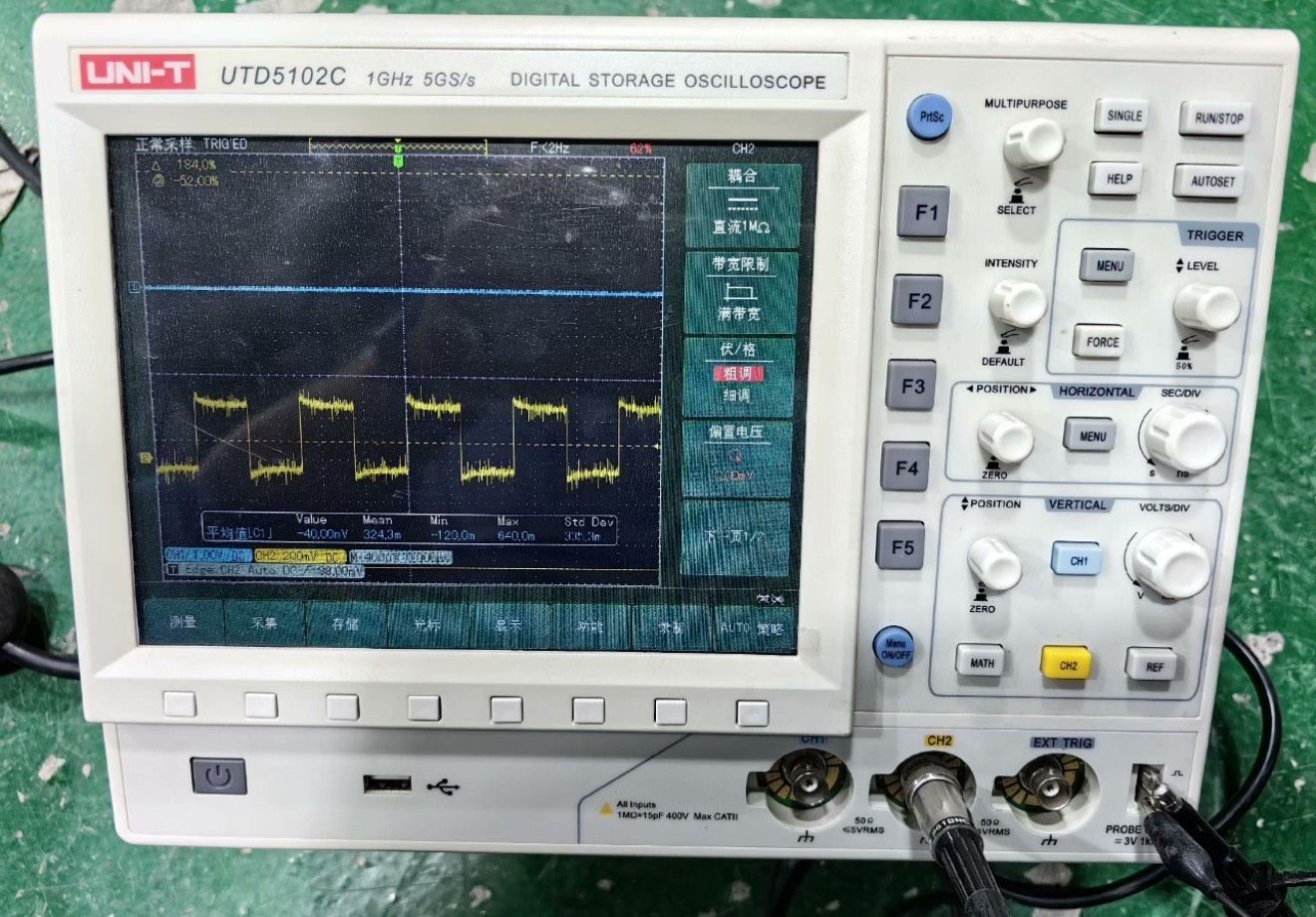 优利特UTD5102C示波器，功能正常，图片实物无附件所见即