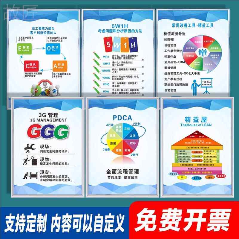 企业精益品质管理标语品质方针质量目标海报工厂车间文化宣传挂图PD