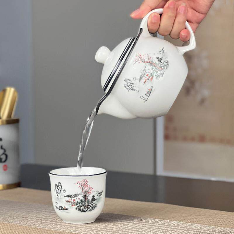 一壶两杯茶具陶瓷耐高温茶壶茶具全套家用配过滤网茶杯茶壶沏茶
