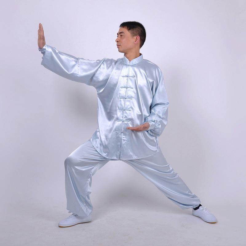 高档春夏术季南韩丝太极服练功装服男女武表演服比赛太极拳服服晨