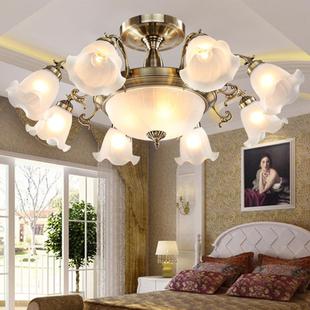 美式 吊灯客别灯具大气简约复古铁艺村卧室厅吊灯大厅墅餐乡5075厅