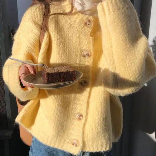 Women'S Vintage Loose Knit Commuter Cardigan, Fall & Winter