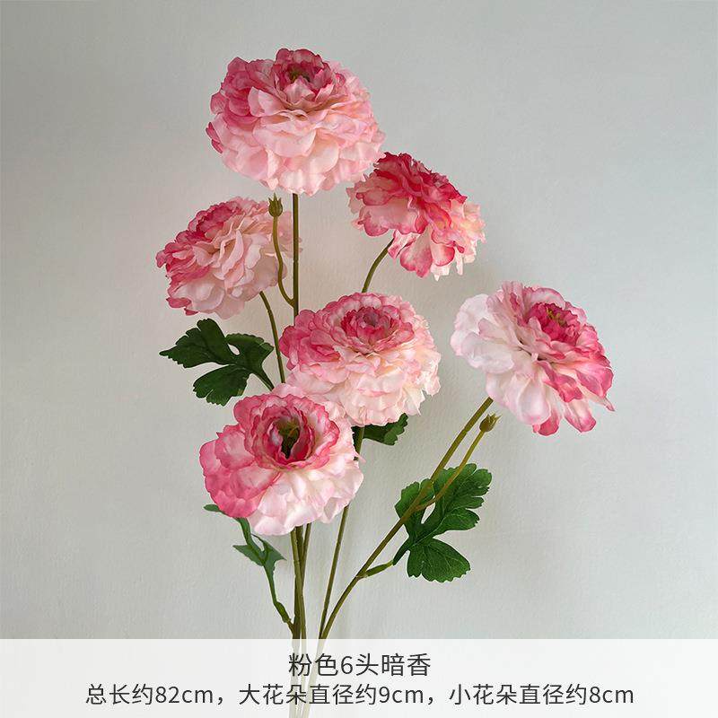 婚庆仿真花6头暗香锦鲤牡丹花艺婚礼堂装饰假花酒店软装道具花材