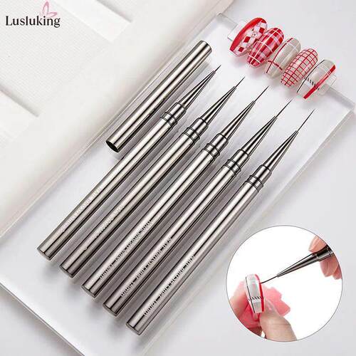 5PCS Nail Art Liner Brushes Hand Painted Brush Acrylic UV Ge