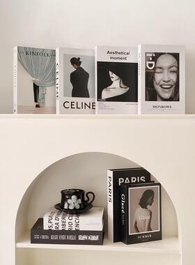 生活斯堪的纳维亚人造书家居装饰装饰品电视柜模型房书房桌面装饰