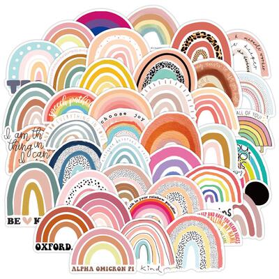 10/30/50PCS Colorful Rainbow Bridge Cartoon Stickers DIY Mot