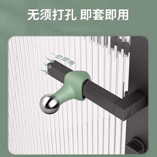 吸免门打孔新款门K nen门挡器化妆室玻璃后把铁手矽胶防撞强磁固