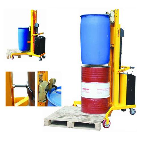 鹰半嘴扣型油桶堆高车 手动 电动DT400A手 胶铁圆桶塑油桶搬运车