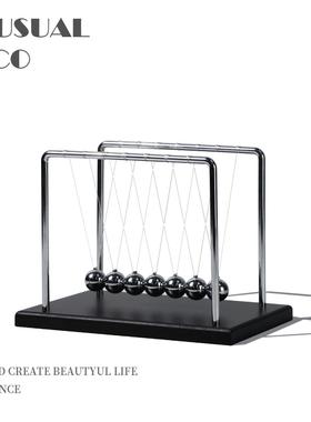 现代简约轻奢金属物理撞球平衡摆件卧室书房样板房售楼处桌面饰品