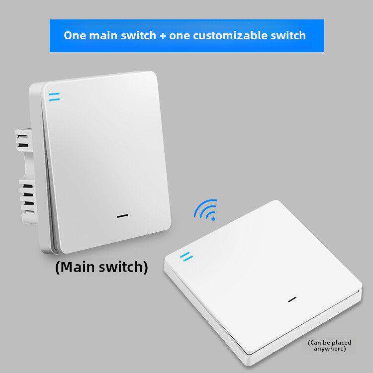遥控开关无线遥控智能控制器220V台灯家用双控制板免接线卧室随机