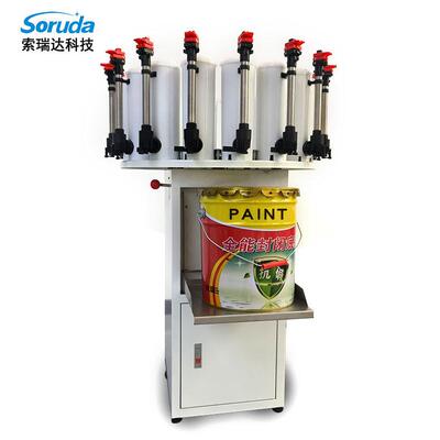 手动调色机SO-T12款12头色浆罐半自动调色机涂料调色专用