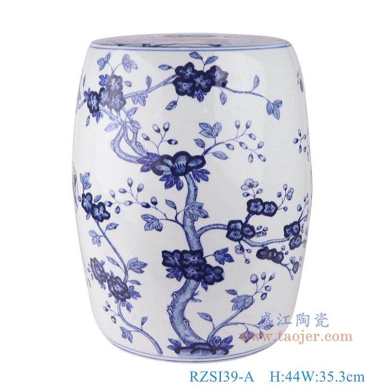 景德镇陶瓷凳青花花鸟六方凳子圆鼓凳复古八方梳妆凳家居客厅摆件