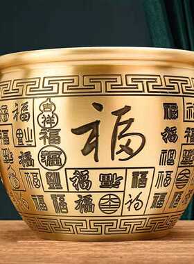 新款直销纯铜缸摆件百福缸招财铜缸烟灰缸小聚宝盆精品铜摆件家居