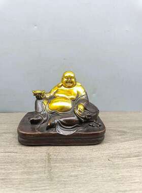 各种仿古铜器摆件大肚笑佛古玩收藏品家居公司摆件工艺品