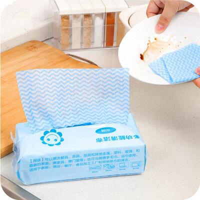 Eco-friendly 80-count disposable no-wash cloths, non-woven m