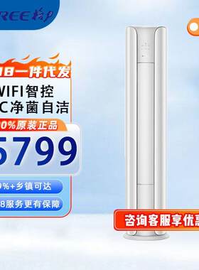 格.力KFR-50LW/NhPa1BAj云颜2匹新1级WIFI智控圆柱立柜式冷暖空调