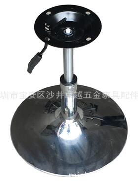圆形电镀椅脚升降转椅配件新中式吧台公家具五金装饰脚垫配件