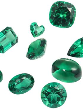 实验室培育祖母绿宝石水热法人造彩宝首饰主石合成宝石赞比亚绿宝