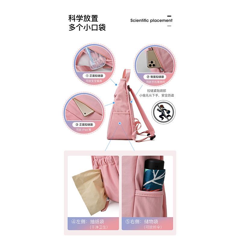 新款直销手提尼龙防泼水妈咪包时尚宝妈出行便捷式母婴包可印制LO