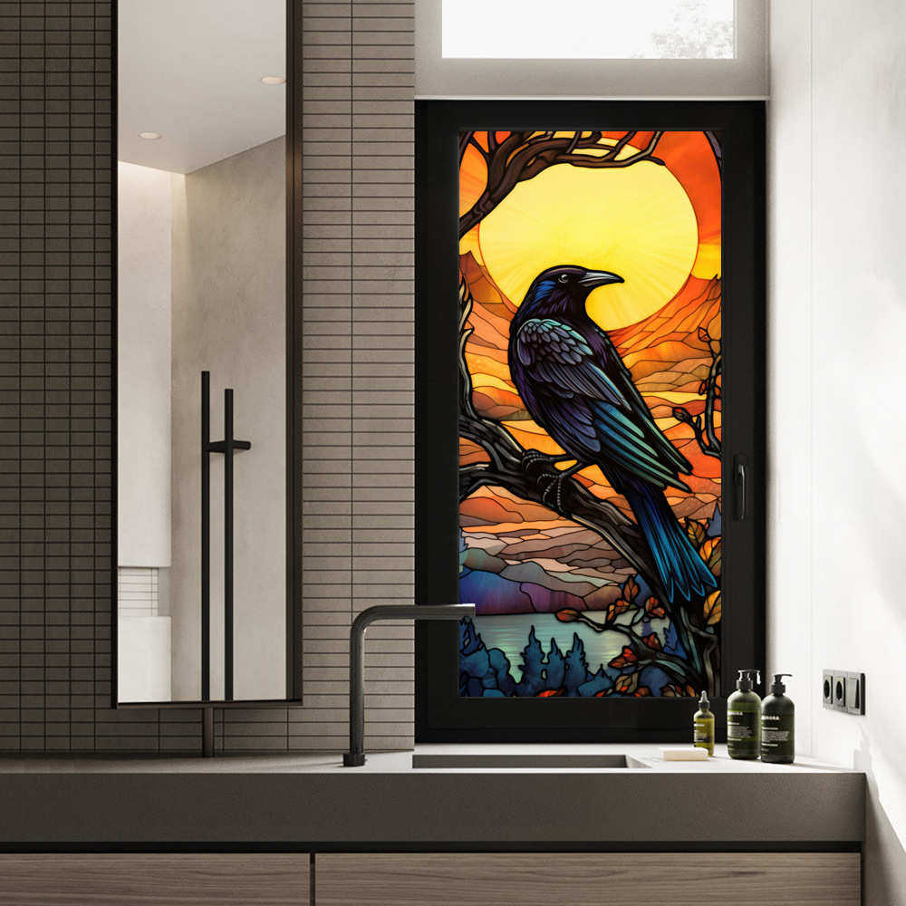 BL171-175  鸟类乌鸦静电玻璃贴无胶窗户贴膜家居装饰窗花玻璃贴,家居饰品,玻璃膜/贴,淘宝优惠券,粉丝福利购,淘宝优惠卷