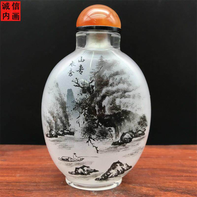 衡水鼻烟壶内画 画民间工艺 纯手工非遗瓶内画 画 外事中国特色商