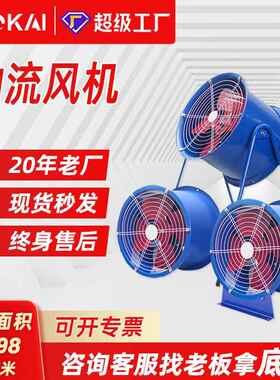 轴流风机380V工业大功率DZ岗位轴流风机220V防爆SF管道式轴流风机