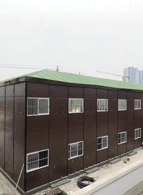户外简易集装箱活动房轻钢组合可拆卸工地临建岩棉A级防火住人房