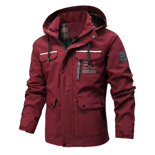 Men's single-layer youth hooded windbreaker thin jacket