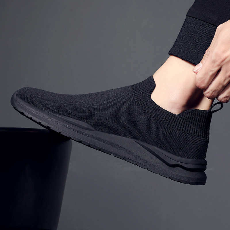 春季男鞋透气一脚蹬布鞋男士袜鞋运动休闲鞋韩版潮飞织鞋懒人鞋子,流行男鞋,布鞋,淘宝优惠券,粉丝福利购,淘宝优惠卷