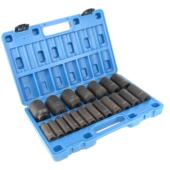 19件套1 2英制394筒气击动套筒组套套扳手冲风炮工具风动长套筒