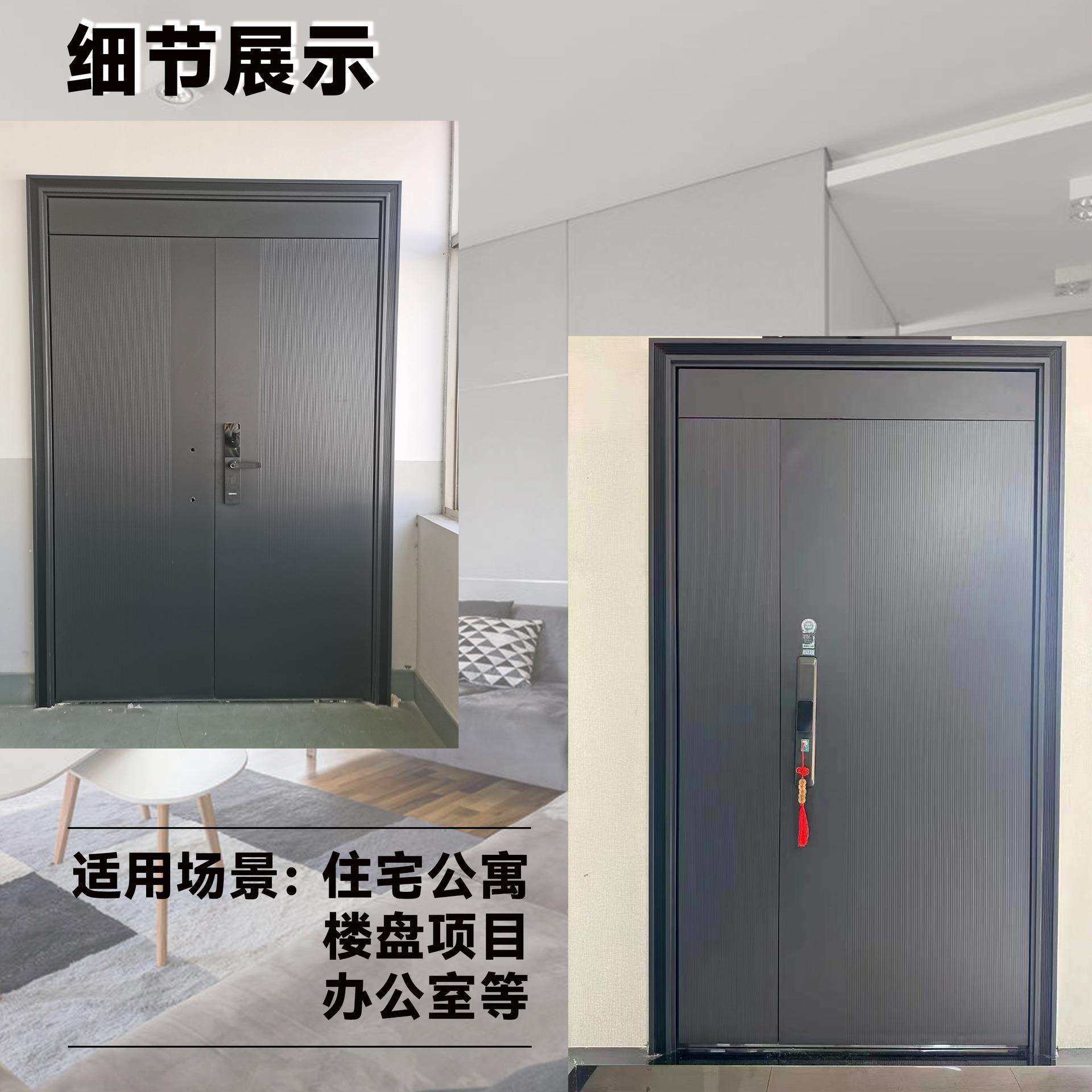 甲级防盗门家用出租屋高端锌合金进户门子母单门智能隔音防盗门