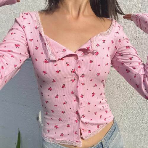 Elastic Knitted Pit Strip Long Sleeve Generous Collar Lace