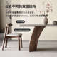 实木简约现代寂北欧桌椅侘小户型岩餐桌板组合长方形款 家用风高端
