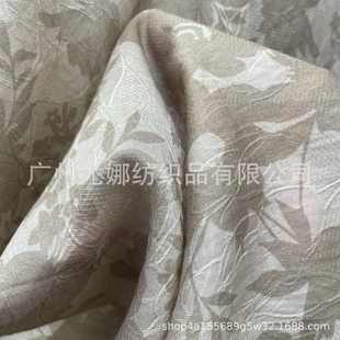 1516 植物纤维 玫瑰提花印花面料 春夏面料 吸湿透气薄 新中式