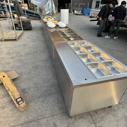 定制不锈钢保温台商用多格分餐台热餐机食堂打饭台