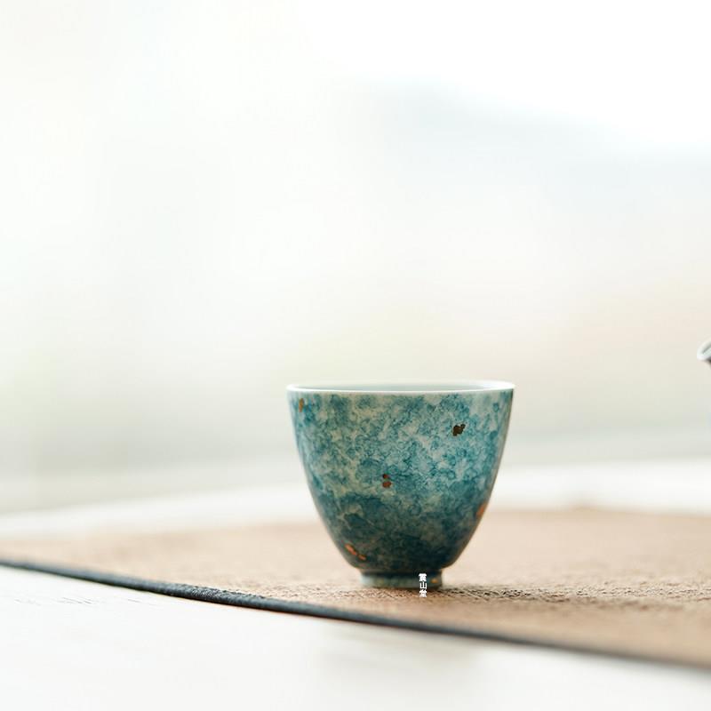 震山堂手工薄胎茶杯单个主人杯小号品茗杯精致洒绿创意功夫茶单杯