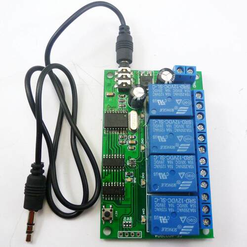 AD22B04 新款4通道DTMF音频解码继电器 控制指令可以修改遥控模块