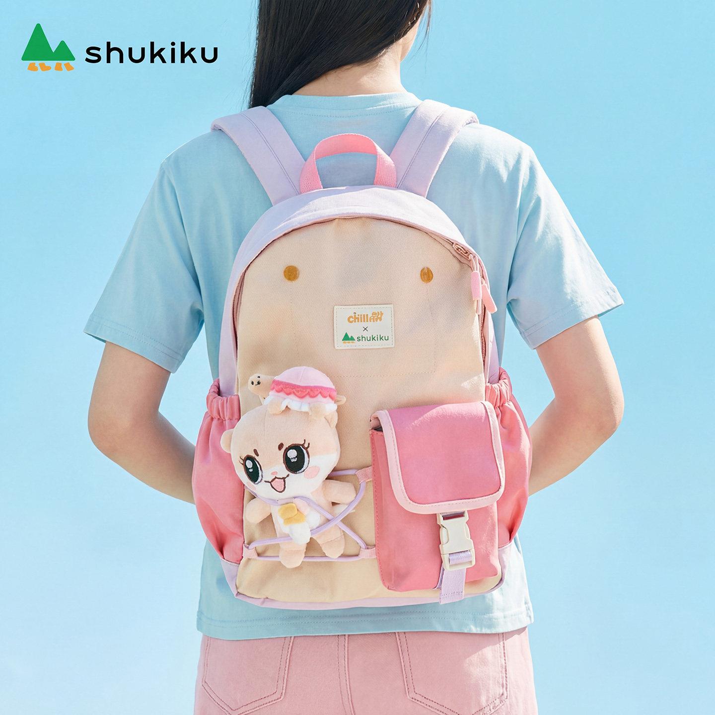 SHUKIKU儿童书包宝宝出游轻便旅游外出双肩包背包女孩Chiitan吃糖