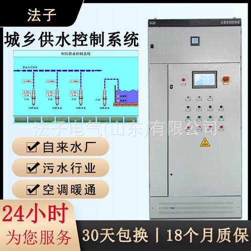 自来水厂恒压供水控制系统PLC柜自动化成套水泵变频控制柜