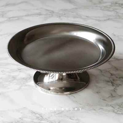 高档a意大利口Mott不锈进钢蛋法式覆古茶歇新年水果盘糕盘欧式甜