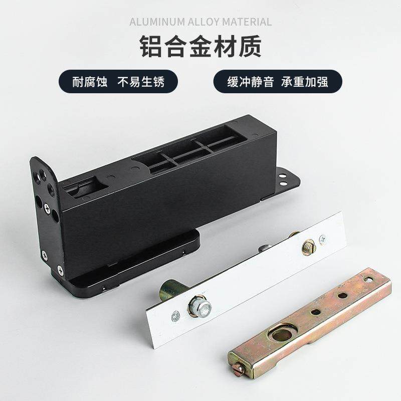 免框挖坑门木地弹簧有门自动关门免挖坑木器隐藏式缓冲定位门木黑