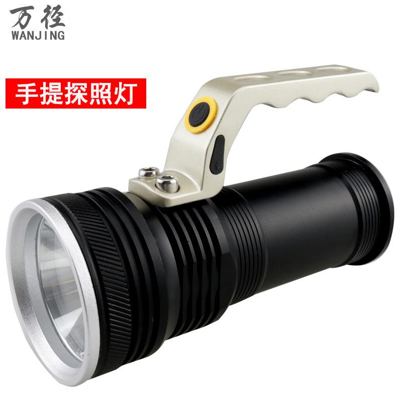 大功率强光手提灯 户外T6q5定焦远射强光探照灯18650充电照明用品