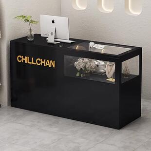服装店收银台美容院吧台前台小型接待台网红女装店中岛台展示柜台