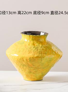 正品景德镇瓷花瓶家居高端装饰饰手品客厅干花工-花器WabiSabi风