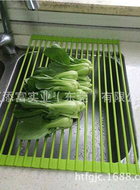 硅胶沥水碗架 厨房胶HTF001置物架12根 全包胶碗碟碟水架 硅沥架