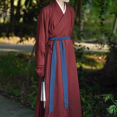 汉服交领直裰传统服饰宋制直裾袍素色窄袖交领长衫男女款帅气古风