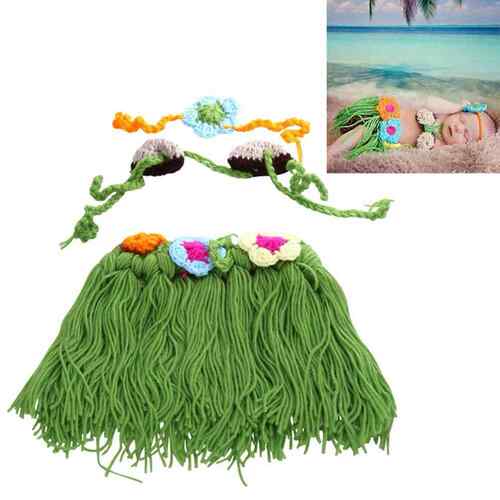 baby photo props cartoon hula girls style handmade crochet c